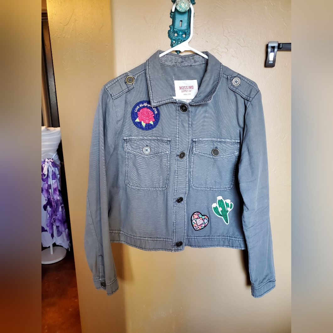 Mossimo Logo Patch Designer Jacket